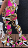 Chain print pants