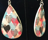 Valentine's Day teardrop dangle earrings