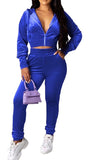 2-piece velvet sweatsuit