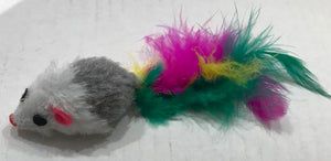 Pet Feathered Mouse Toy