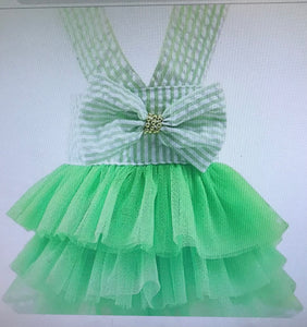 Pets Green Stripe Dress