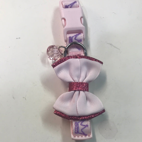 Pink Bow Pet Collar