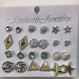 12 pair assorted Fashion Jewelry stud Earrings