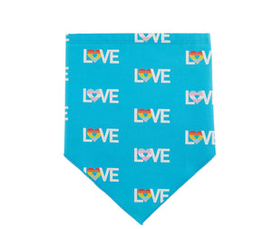 Pride “Love” print pet bandana