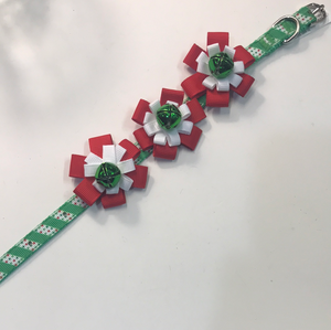 Red White & Green Pet Collar