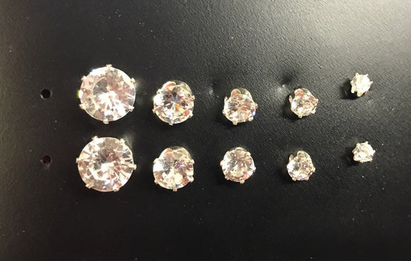 5-pair Cubic zirconia Earrings