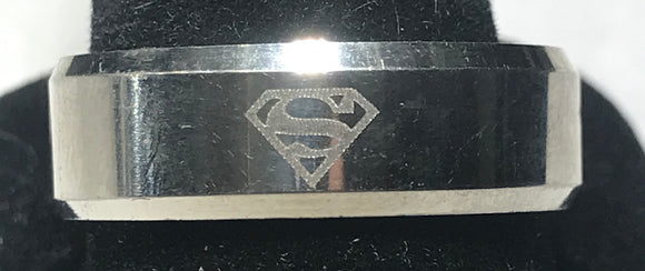 Solid Silver Superman Ring