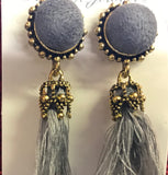 Tassel button Earrings